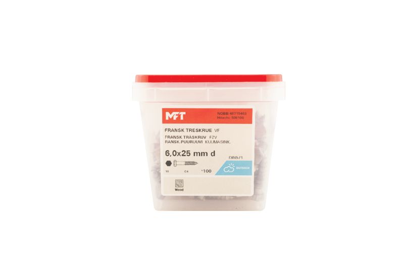 508100 Fransk treskrue VF DIN571 (b) 508100 Fransk treskrue VF DIN571 (b)