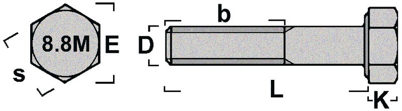 Sekskantskrue DIN931 Sekskantskrue DIN931